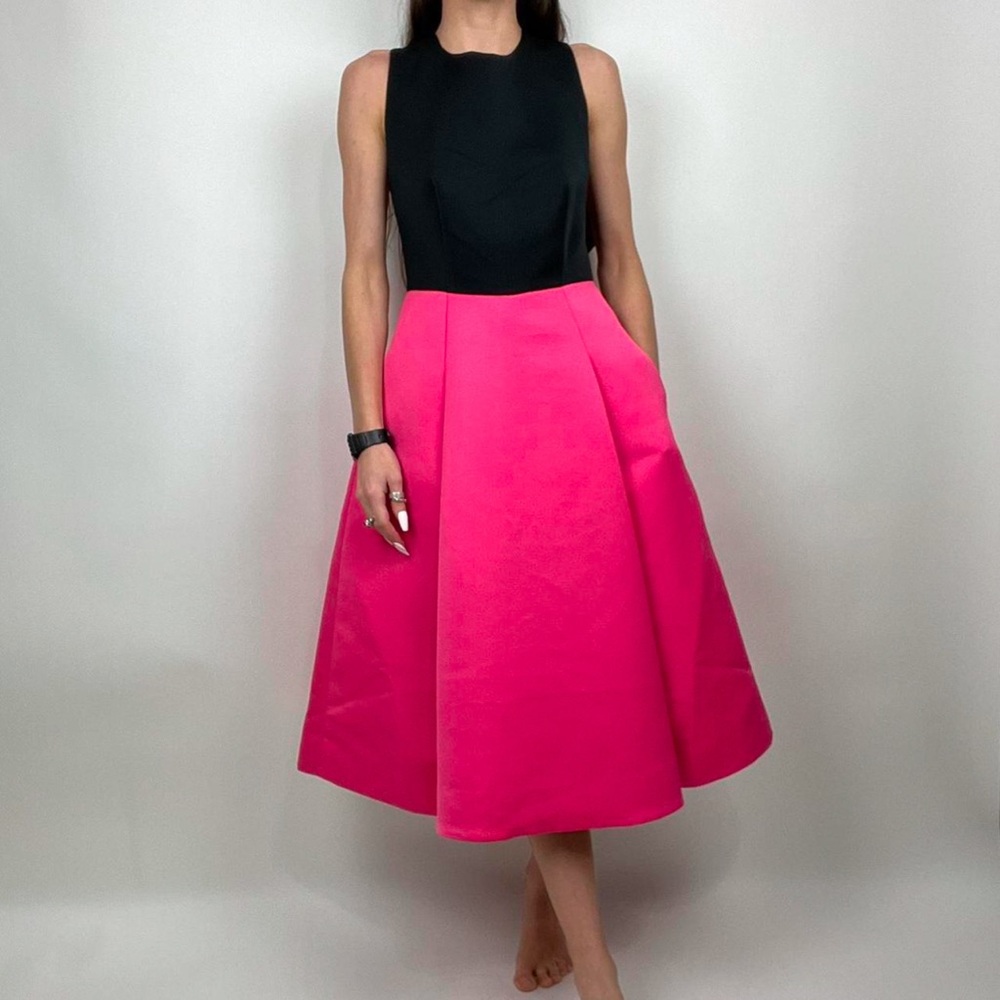 Kate Spade Pink and Black Bow Mid length Evening Prom Dress size 2